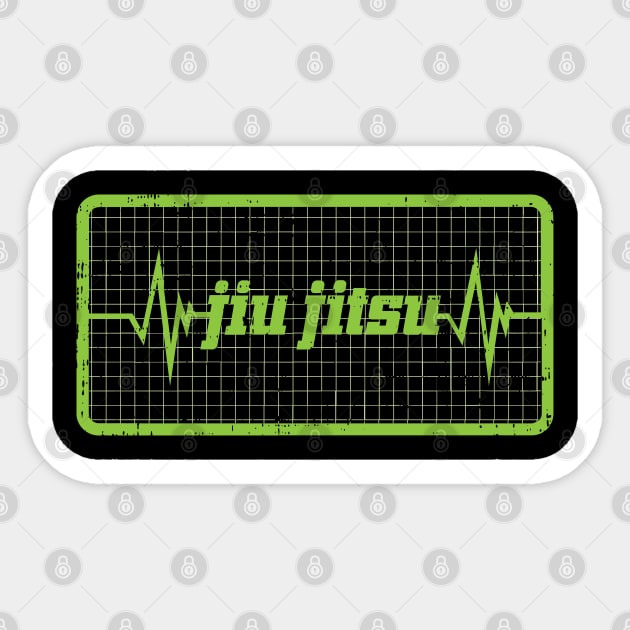 Jiu Jitsu Fighting Heartbeat Pulse Sticker by Shirtbubble